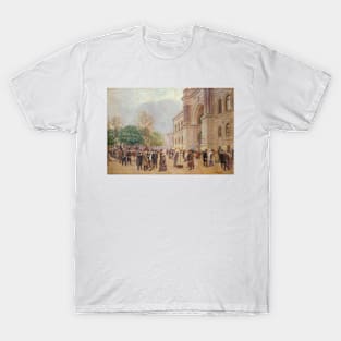 Leaving the Salon at the Palais de l'Industrie by Jean Beraud T-Shirt